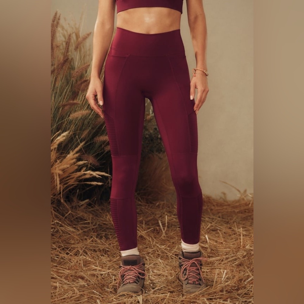 Fabletics High-Waist Moto Motion 365 Legging in Merlot